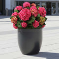 Go Hooked Pluto Black Indoor Planter Pot 24 Inch | Lightweight Modern Round Plant Pot for Living Room, Balcony & Office | Decorative Polymer Pot for Live & Artificial Plants