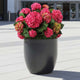 Go Hooked Pluto Black Indoor Planter Pot 24 Inch | Lightweight Modern Round Plant Pot for Living Room, Balcony & Office | Decorative Polymer Pot for Live & Artificial Plants
