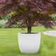 Go Hooked Pluto White Indoor Planter Pot 15 Inch | Lightweight Modern Round Plant Pot for Living Room, Balcony & Office | Decorative Polymer Pot for Live & Artificial Plants