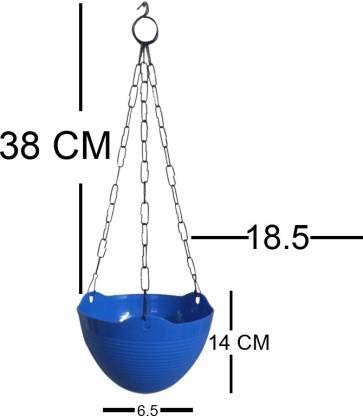 ViMe Plastic Marvel Hanging Pots, Hanging Planters with Metal Hanging Chain - Pack of 4 (7.3 Inch)
