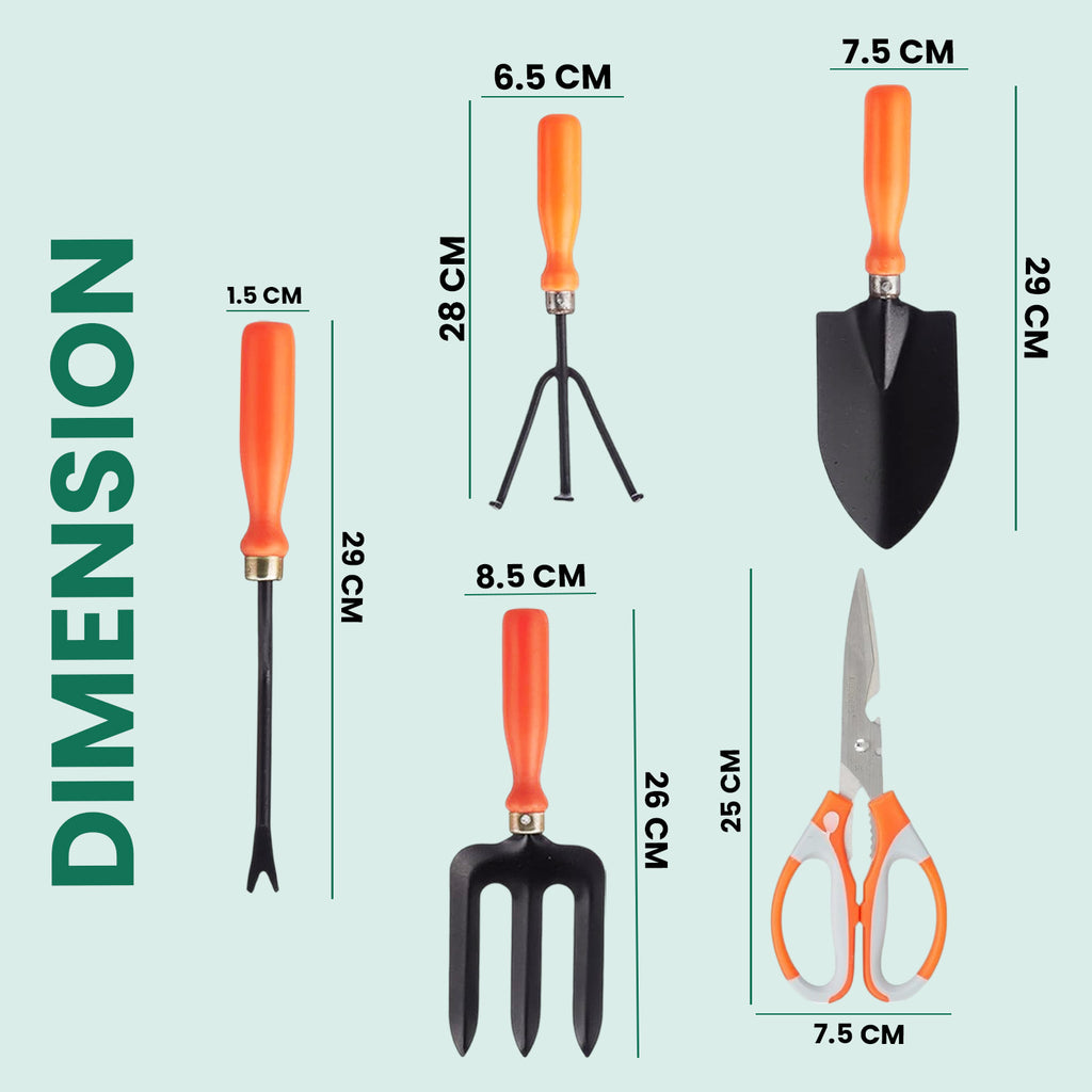Go Hooked 5 Pcs Gardening Tools Kit for All Your Gardening Needs