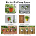 Go Hooked Wall Hanging Pot Set (Multicolor)(Set of 10)