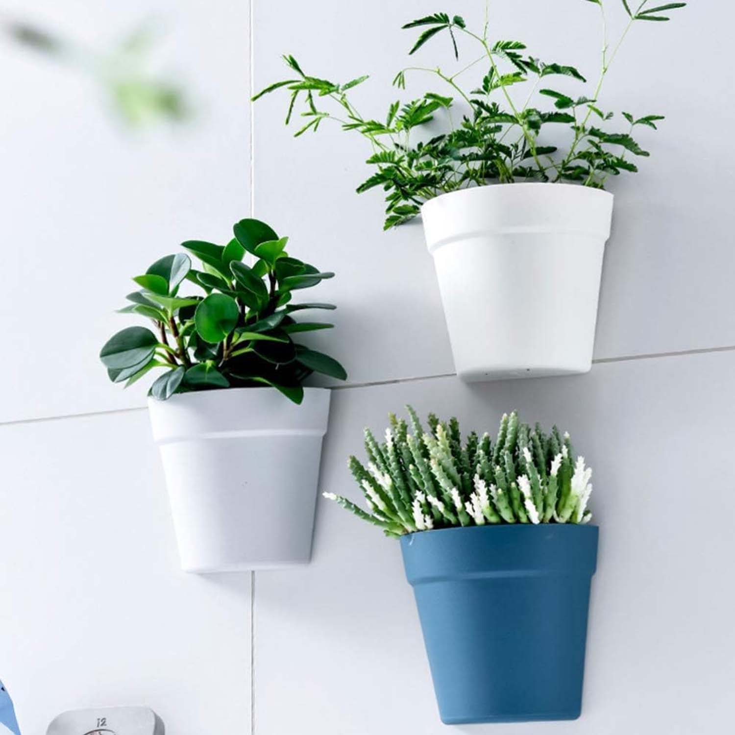 Go Hooked Wall Hanging Pot Set (Multicolor)(Set of 10)