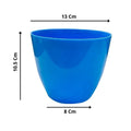 Go Hooked Plastic Indoor Plant Pot, Multicolor, Size -13x13x10cm, 6 Pcs Small