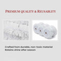 Go Hooked 8 Pcs Snow White Garland for Christmas Tree Decoration, Artificial Tinsel Garland for Home & Party DÃ©cor