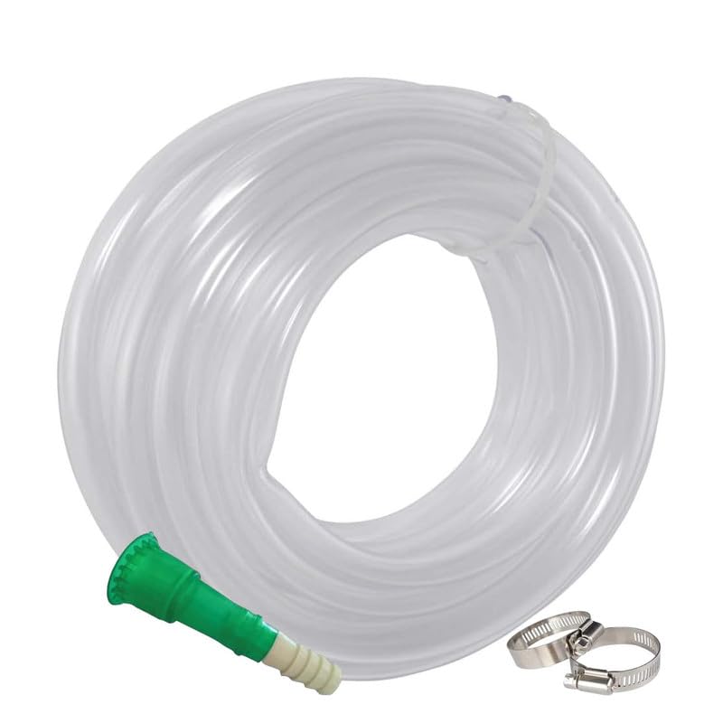 Go Hooked Garden Braided Water PVC Clear 10 Metre Hose Pipe with Hose Connector with 2 Clamps for Watering Home Garden Flower Plants.