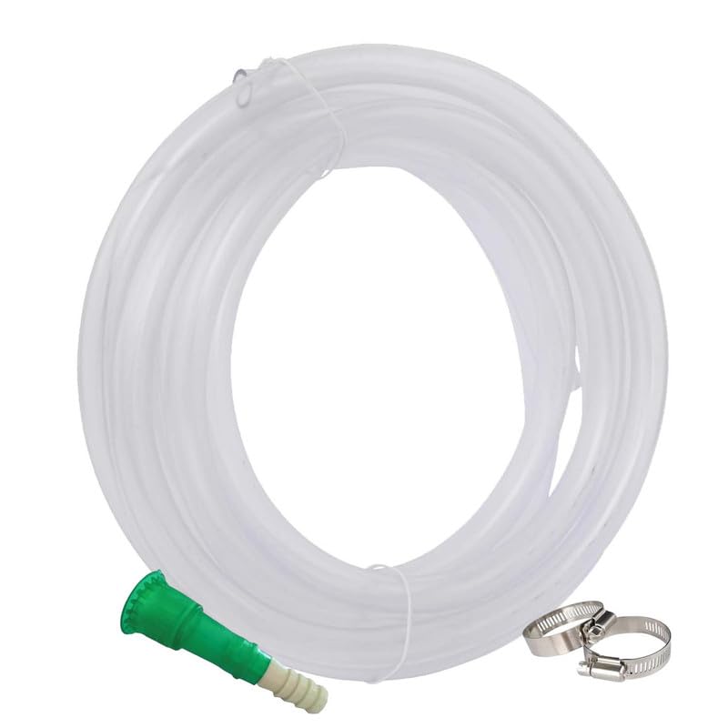 Go Hooked Garden Braided Water Pvc Clear 7.5 Metre Hose Pipe with Hose Connector with 2 Clamps for Watering Home Garden Flower Plants.