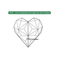 Go Hooked Valentine’s Day Gift for Girlfriend, Creative Heart Shape Iron Grid Photo Wall Picture Display Hanging Panel Wall Photo Message Board Metal Shelves Elegant Modern Versatile Decorative Space Saving Functional Black
