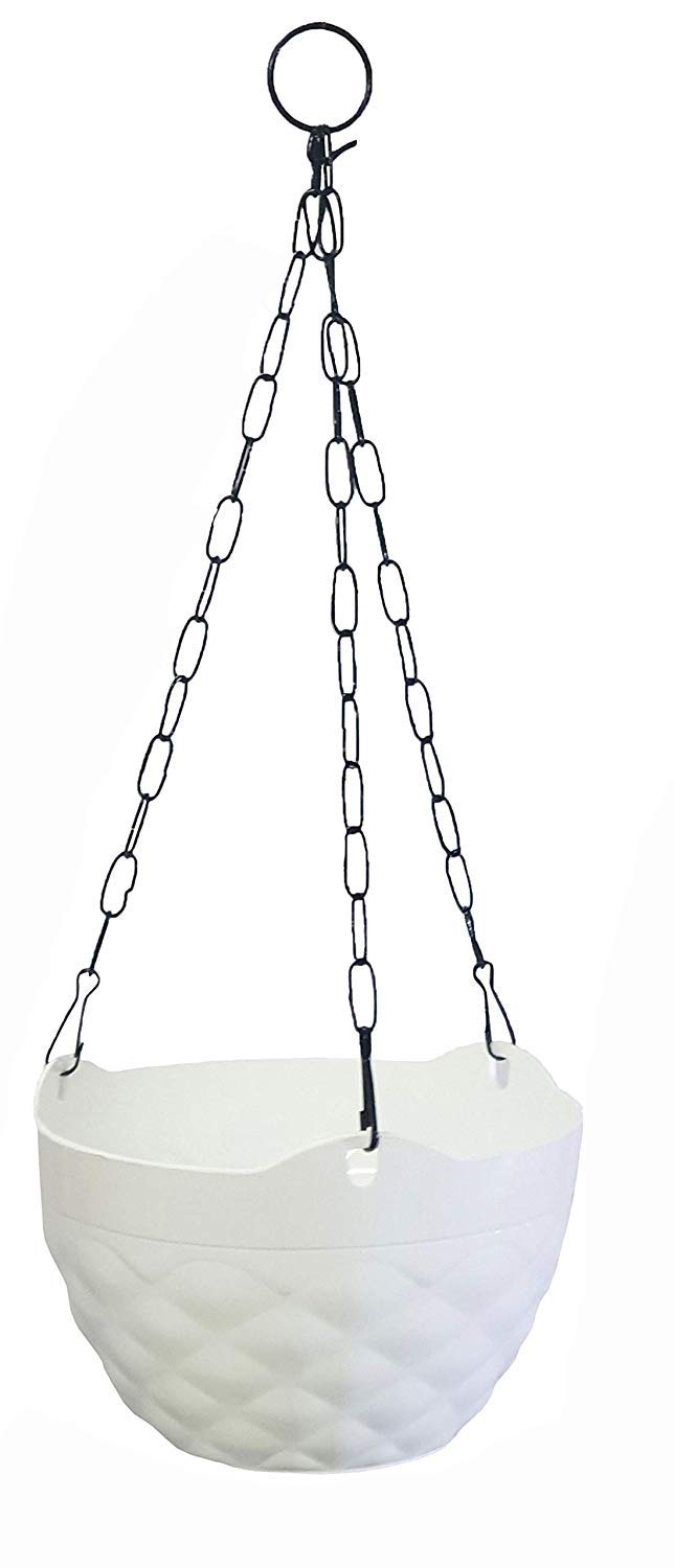 Go Hooked Plastic Hanging Pot, Multicolour, LxDxH - 19x12x13 cm, 7 Pieces