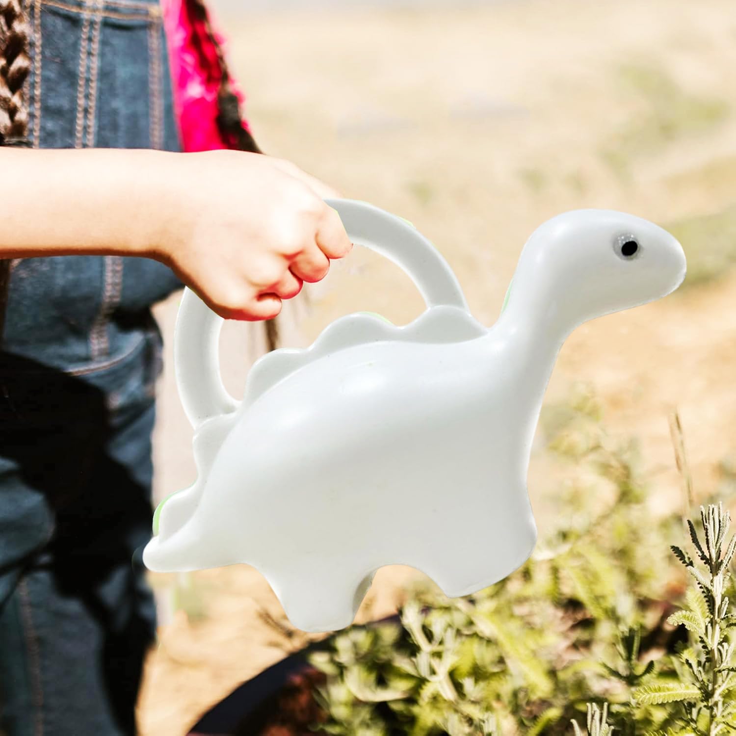 Go Hooked Plastic Dolphin Shape 1.5 Liter Kids Watering Can for House Plants & Garden Plants (Pack of 1, Yellow, 1.5 Liter)