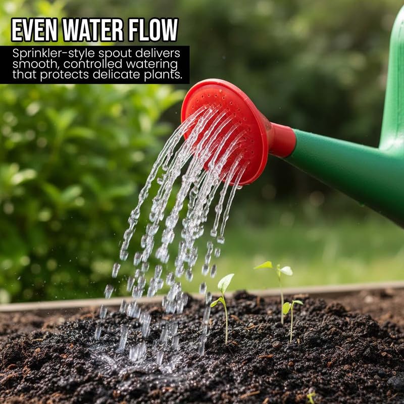 Bianco Premium Plastic Watering Can for Plants (Green) (5 litres)