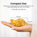 Go Hooked Natural Citrine Crystal Tortoise for Wealth, Success & Business Growth | Feng Shui Vastu Turtle for Money Attraction & Positive Energy | Golden Stone Showpiece Home, Office & Cash Counter