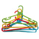 Go Hooked Kids Clothes Hangers with Smooth Finish and Non-Slip Grooves Pack of 5 | Baby Clothes Hanger Wardrobe Storage Organizer | Durable Plastic Hanger for Baby & Kids Clothes (Multicolor)