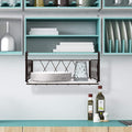 Go Hooked Under Shelf Basket, 1 Pack Wire Under Cabinet Organizer Shelf, Hanging Storage Baskets for Kitchen Pantry, Black(Metal)