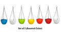 Go Hooked Plastic Hanging Pot, Multicolour, LxDxH - 19x12x13 cm, 7 Pieces