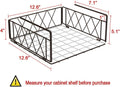 Go Hooked Under Shelf Basket, 1 Pack Wire Under Cabinet Organizer Shelf, Hanging Storage Baskets for Kitchen Pantry, Black(Metal)