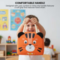 Go Hooked Kids Lunch Bag Pack of 2 – Smiley Fox & Winky Cow Design | Thermal Oxford Cloth Lunch Tote | Reusable, Waterproof & Lightweight Tiffin Carry Bag for School, Office, Picnic & Travel