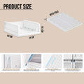 Go Hooked Foldable Wardrobe Organizer with Drawer Style Pull Out Design | Pack of 5 Small (44x34x14.5 cm) Shelf Storage Box | Heavy Duty Plastic Shirt Stacker for Cupboard, Almirah & Closet | White