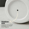 Go Hooked 15 Inch Polymer Flower Pot for Plants | Large Round Plant Pot for Home Garden Balcony | Premium Lightweight Durable Gamla for Indoor Outdoor Plants | Modern Decorative White Planter