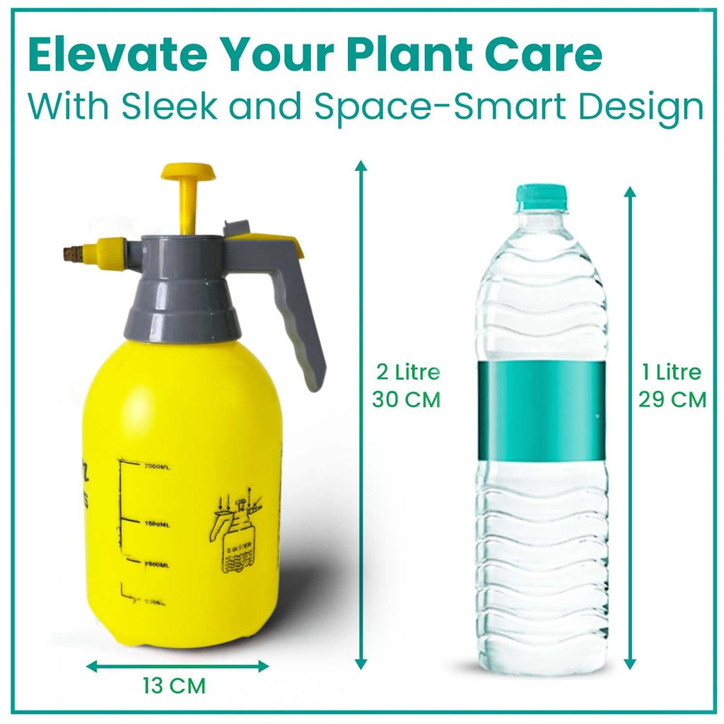 Go Hooked 2 Litre High Pressure Hand Sprayer for Plants | Manual Watering Sprayer for Home Garden | Adjustable Nozzle Garden Sprayer for Plant Care, Household Cleaning, Car & Bike Washing | Multicolor