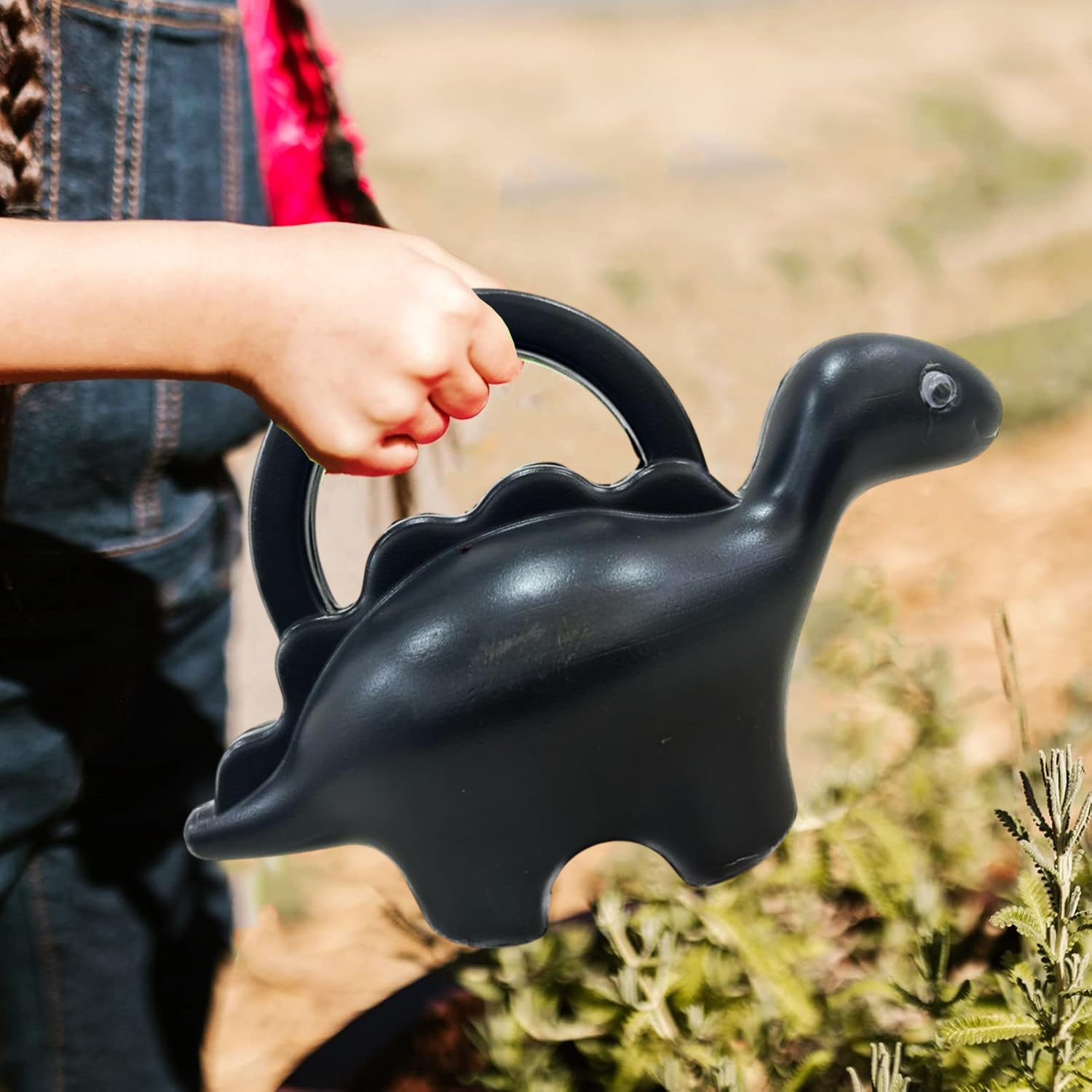 Go Hooked Plastic Dolphin Shape 1.5 Liter Kids Watering Can for House Plants & Garden Plants (Pack of 1, Yellow, 1.5 Liter)