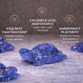 Go Hooked Lapis Lazuli Crystal Tortoise for Wisdom, Communication & Confidence | Feng Shui Vastu Turtle for Intelligence & Decision Making | Blue Stone Showpiece Study Table, Office Desk & Home Decor