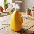 Go Hooked 2in1 Plant Watering Can with Spray Bottle & Shower Head 1 Litre | Multi-Purpose Garden Water Sprayer for Indoor Plants, Balcony Garden & Nursery | Plastic Watering Pot with Handle (Yellow)