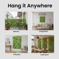 Go Hooked Durable Plastic Artificial Grass Fence for Outdoor Decor Plastic Versatile Maintenance Free Easy Install Weather Resistant UV Decorative Protected Green Pack of 1