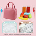 Go Hooked Lunch Bag Pack of 2 – Oxford Cloth Leakproof, Reusable & Lightweight Carry Bags for Office, School, Picnic & Travel (Wine Red & Pink)