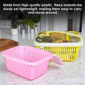 Go Hooked Multipurpose Plastic Storage Gift Basket With Net Cover Stylish Basket With Zip Net Cover Versatile Durable Stylish Convenient Compact Pack of 2 Assorted