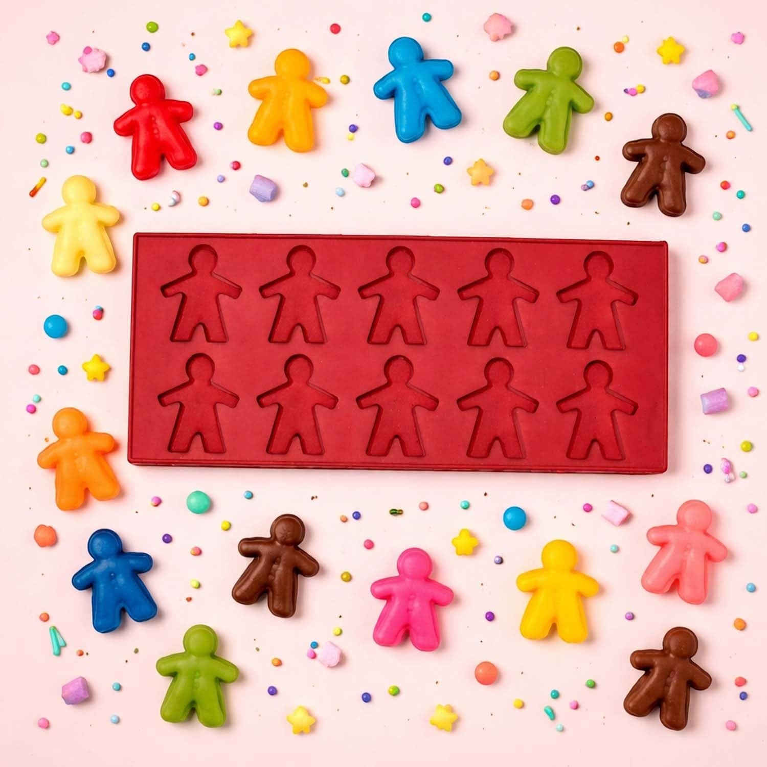 Go Hooked Heart Shape Silicone Chocolate Mold, 11 Cavity Food Grade Reusable Candy Mold for Chocolates, Truffles, Homemade Treats, Desserts, Party Favors, Baking & DIY Creations