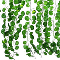 Go Hooked Artificial Hanging Creeper for Home Décor (Pack of 5, 6 Ft) | Money Plant Leaf Garland with 30 Leaves Each | Plastic Decorative Creeper for Balcony, Walls, Garden Decoration