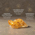 Go Hooked Natural Citrine Crystal Tortoise for Wealth, Success & Business Growth | Feng Shui Vastu Turtle for Money Attraction & Positive Energy | Golden Stone Showpiece Home, Office & Cash Counter