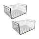Go Hooked Multipurpose 16 Inch Under Shelf Basket Powder Coated Iron Under Cabinet Organiser Undershelf Organiser Basket Under Shelf Storage Rack for Kitchen Bedroom Office Pack of 2 Black
