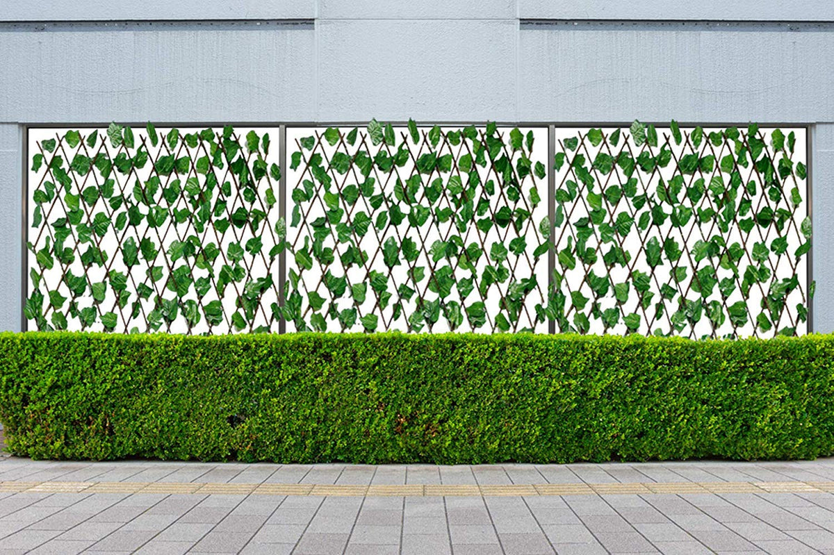 Go Hooked Durable Plastic Artificial Grass Fence for Outdoor Decor Plastic Versatile Maintenance Free Easy Install Weather Resistant UV Decorative Protected Green Pack of 1