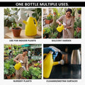 Go Hooked 2in1 Plant Watering Can with Spray Bottle & Shower Head 1 Litre | Multi-Purpose Garden Water Sprayer for Indoor Plants, Balcony Garden & Nursery | Plastic Watering Pot with Handle (Yellow)