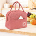 Go Hooked Lunch Bag for Office, School & Travel | Premium Oxford Cloth Thermal Tote | Reusable Leakproof Lunch Box Carry Bag with Sturdy Handle for Men & Women (Pink)