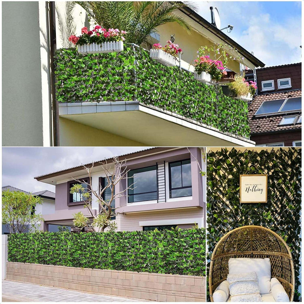 Go Hooked Durable Plastic Artificial Grass Fence for Outdoor Decor Plastic Versatile Maintenance Free Easy Install Weather Resistant UV Decorative Protected Green Pack of 1