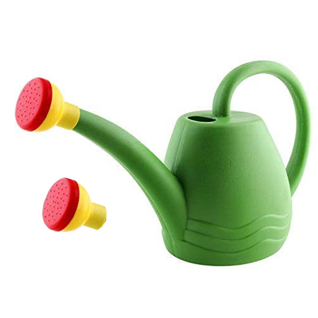 Premium Plastic 1.8 LTR Watering Can for House Plants/Gardening with Sprayer-Made in India (Green) (Pack of 1)