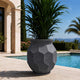 Go Hooked Rumion Large Planter Pot with Tray 18 Inch | Modern Geometric Faceted Finish | UV-Weather Resistant Decorative Plastic Planter for Home, Balcony, Office, Terrace & Garden