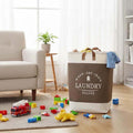 Go Hooked Felt Laundry Basket for Kids – Cute Bear Design | Large Toy Storage Basket for Baby Room | Nursery Organizer for Toys, Clothes & Blankets | Foldable Felt Storage Bin with Handles – Dark Grey