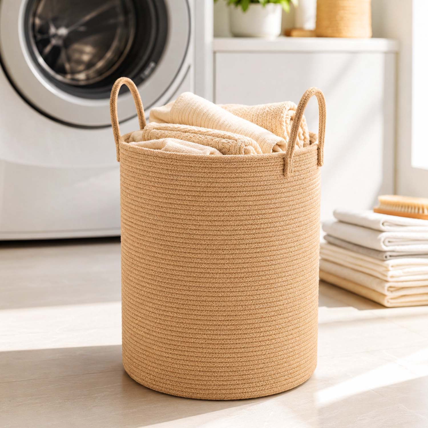 Go Hooked Felt Laundry Basket for Kids – Cute Bear Design | Large Toy Storage Basket for Baby Room | Nursery Organizer for Toys, Clothes & Blankets | Foldable Felt Storage Bin with Handles – Dark Grey
