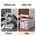 Go Hooked Clothes Organizer Tray| 40 x 29 cm Stackable Shirt Organizer for Closet | Wardrobe & Drawer Clothing Divider Boards | Space Saving Storage System | White