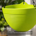 ViMe Plastic Marvel Hanging Pots, Hanging Planters with Metal Hanging Chain - Pack of 3 (7.3 Inch)