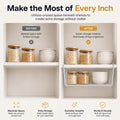 Go Hooked 16 Inch Undershelf Storage Basket Under Cabinet Storage Organizer Space Saving Durable Heavy Duty Sleek and Sturdy Compact and Durable Modern Elegant 3 Pcs Silver
