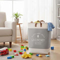 Go Hooked Felt Laundry Basket for Kids – Cute Bear Design | Large Toy Storage Basket for Baby Room | Nursery Organizer for Toys, Clothes & Blankets | Foldable Felt Storage Bin with Handles – Dark Grey