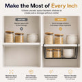 Bianco Multipurpose Under Shelf Basket 16 Inch Wire Rack Cabinet Storage Basket | Metal Storage Basket for Home Storage Under Cabinet Drawer | Space Saving Under Shelf Storage Rack (Silver, Pack of 2)