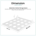 Go Hooked Clothes Organizer Tray| 40 x 29 cm Stackable Shirt Organizer for Closet | Wardrobe & Drawer Clothing Divider Boards | Space Saving Storage System | White