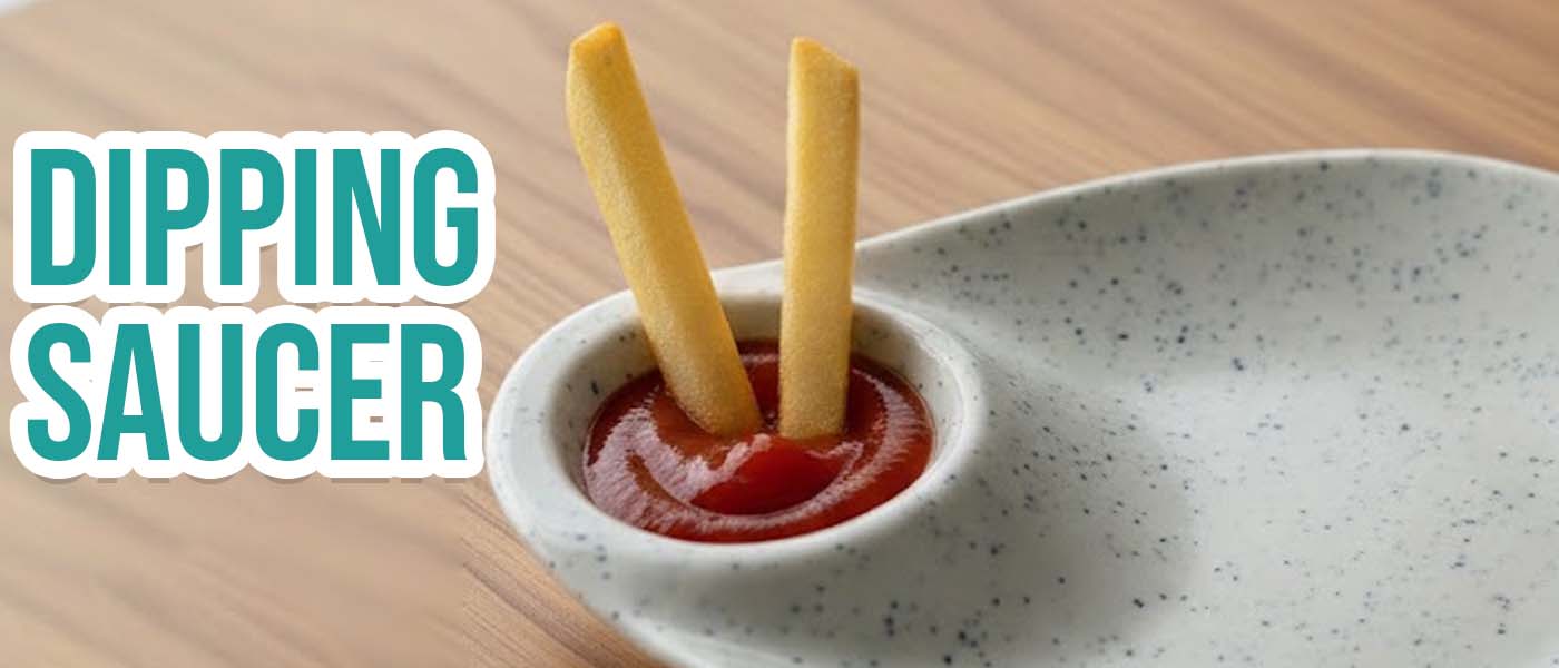 Go Hooked Melamine Compartment Plate Set of 2 | Premium Melamine Speckled White Thali with Dual Sauce & Chutney Sections | Lightweight, Break Resistant & Dishwasher Safe Dinner Plates