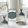 Go Hooked Doll Dress Jewelry Holder Stand | Jewelry Organizer Stand with Hooks for Necklaces, Earrings, Bracelets & Rings | Decorative Jewelry Storage Display for Dressing Table Bedroom Gifting (Grey)